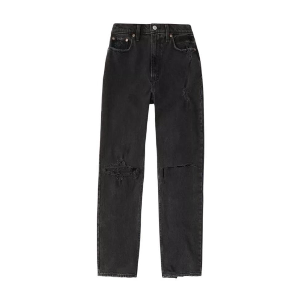 A&F Ultra High Rise Black Denim Jeans